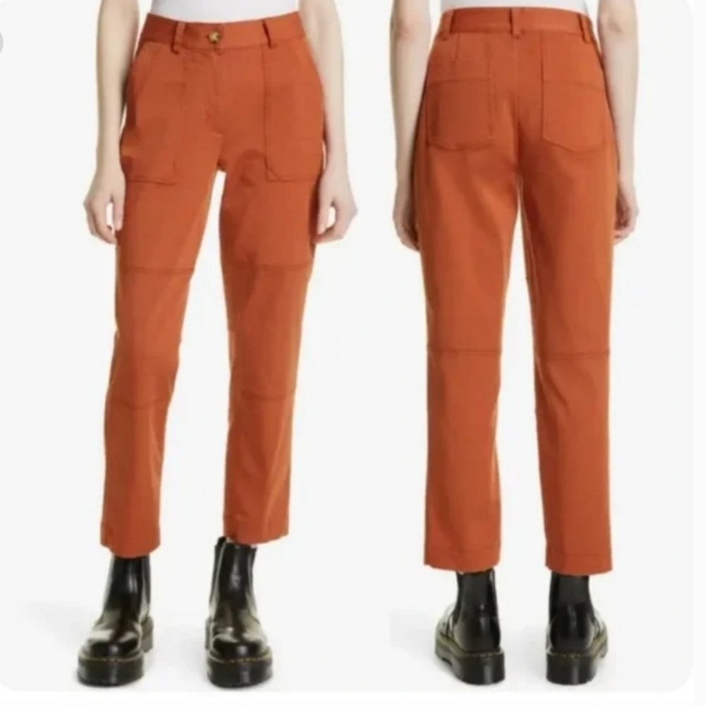 10 Crosby Derek Lam Rust Straight-Leg Pants